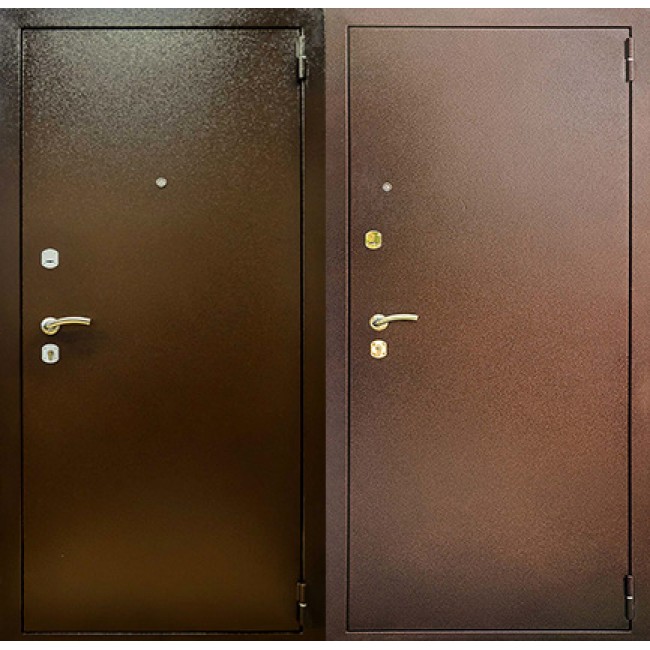 Дверь стальная обычная покраска, металл с 2-х сторон