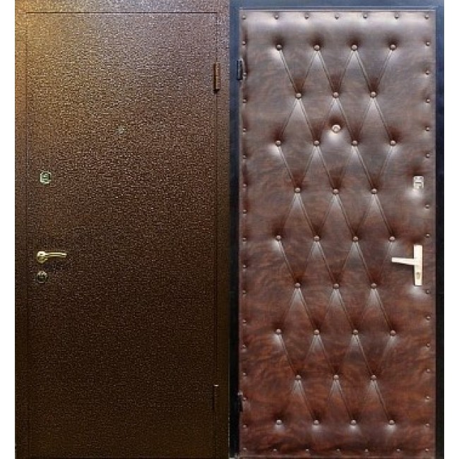 Дверь стальная порошковая покраска  + "ЭКОкожа"