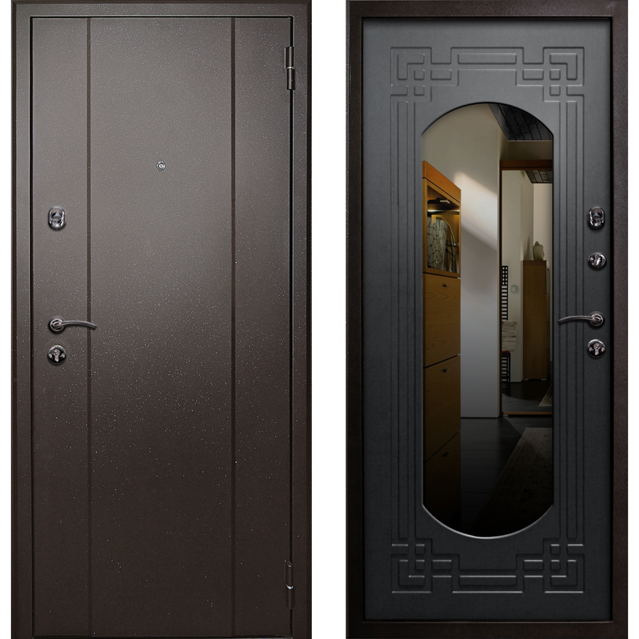 Дверь входная металлическая с зеркалом. Входная дверь зеркало. Стальные двери с зеркалом. Железная дверь с зеркалом входная.